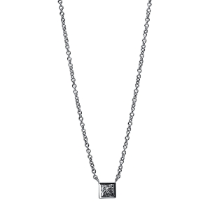 Solitaire Collier  18kt Weißgold mit 0,19ct Diamanten