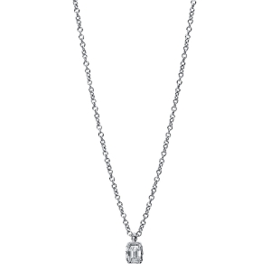 Solitaire Collier 4er-Krappe 18kt Weißgold mit 0,14ct Diamanten