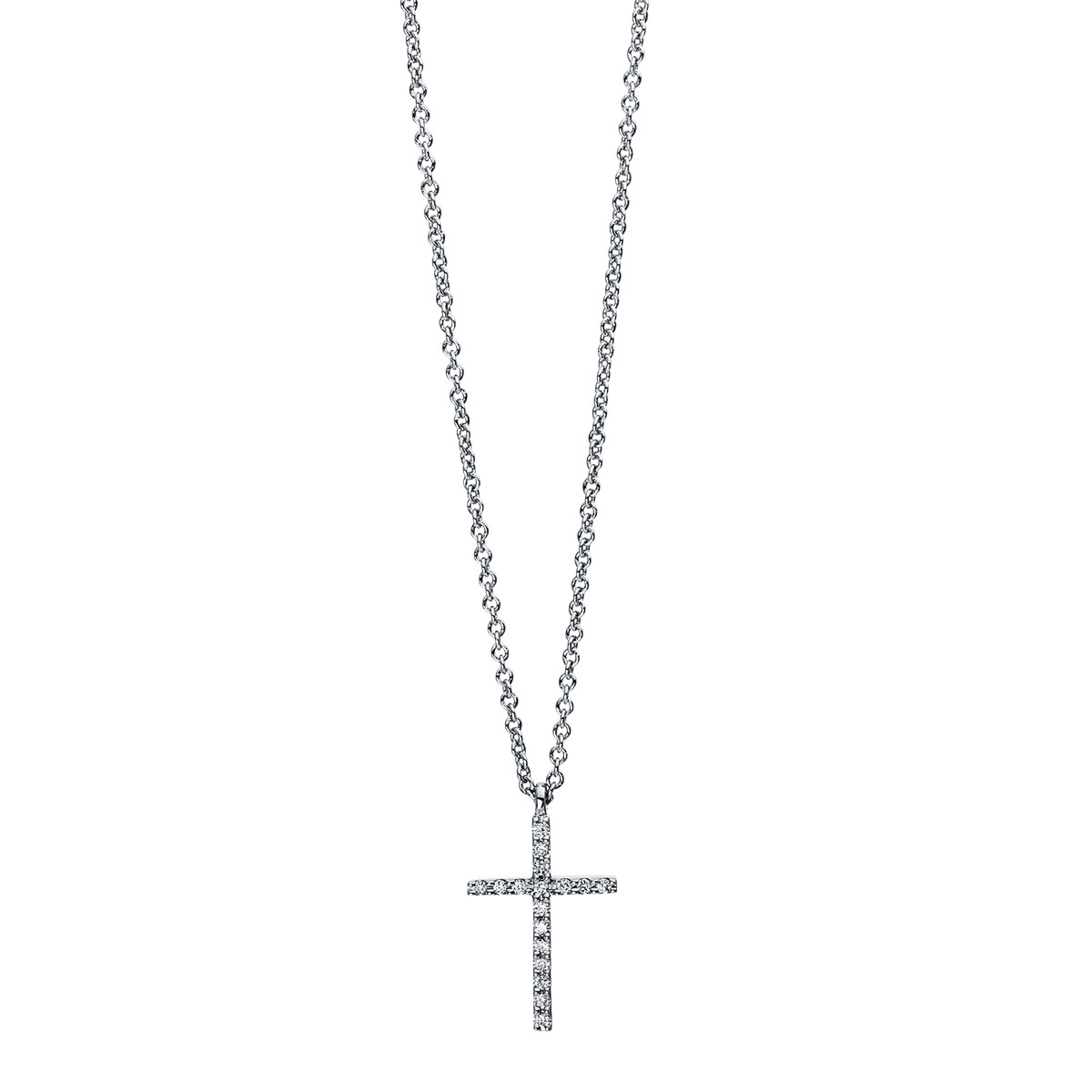 Collier 18 kt WG Kreuz