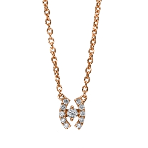 Collier  18kt Rotgold mit 0,05ct Diamanten