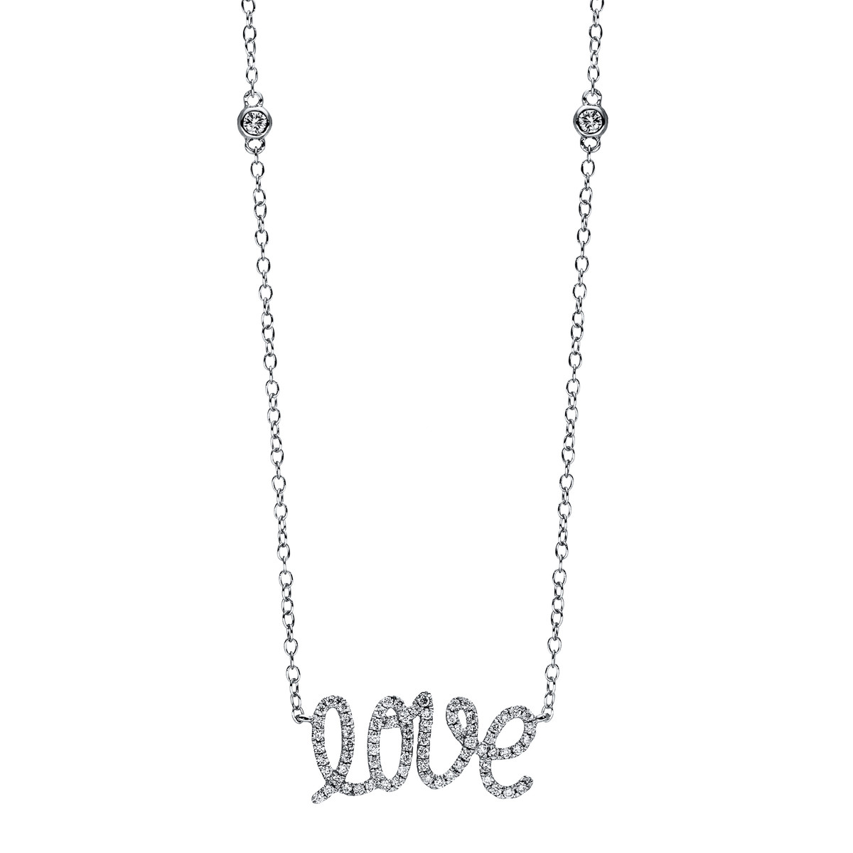 Collier 18 kt WG liebe