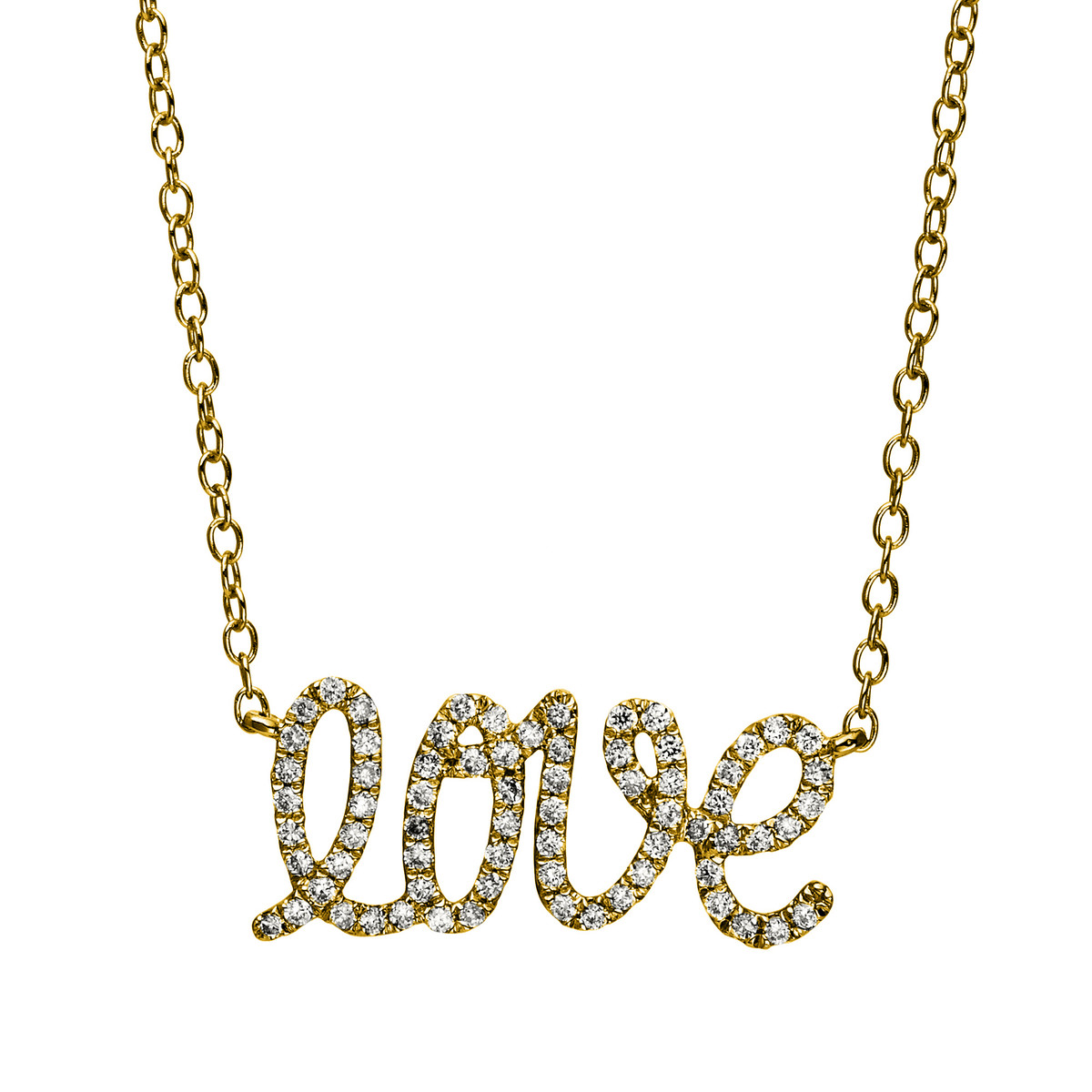 Collier 18 kt GG love, mit ZÖ 38.1 cm + 40.6 cm