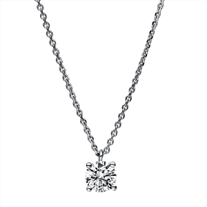 Solitaire Collier 4er-Krappe 14kt Weißgold GIA2418938410 mit 0,50ct Diamanten