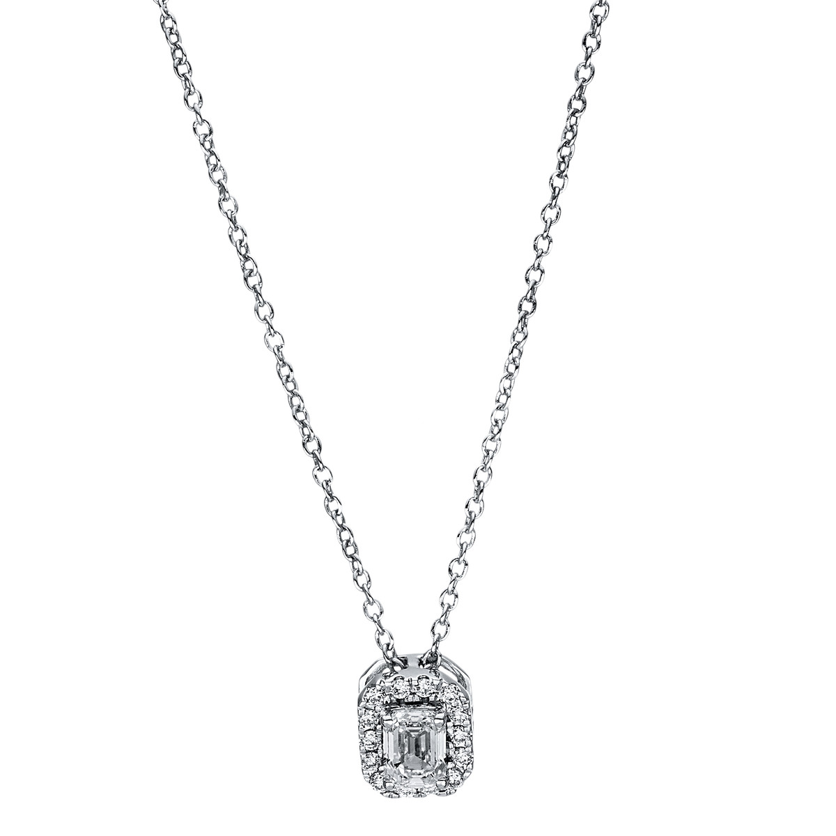 Solitaire Collier  18kt Weißgold mit 0,31ct Diamanten