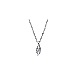 Solitaire Collier  18kt Gelbgold mit 0,10ct Diamanten