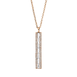 Collier 18 kt RG, mit ZÖ 38.1 cm + 40.6 cm