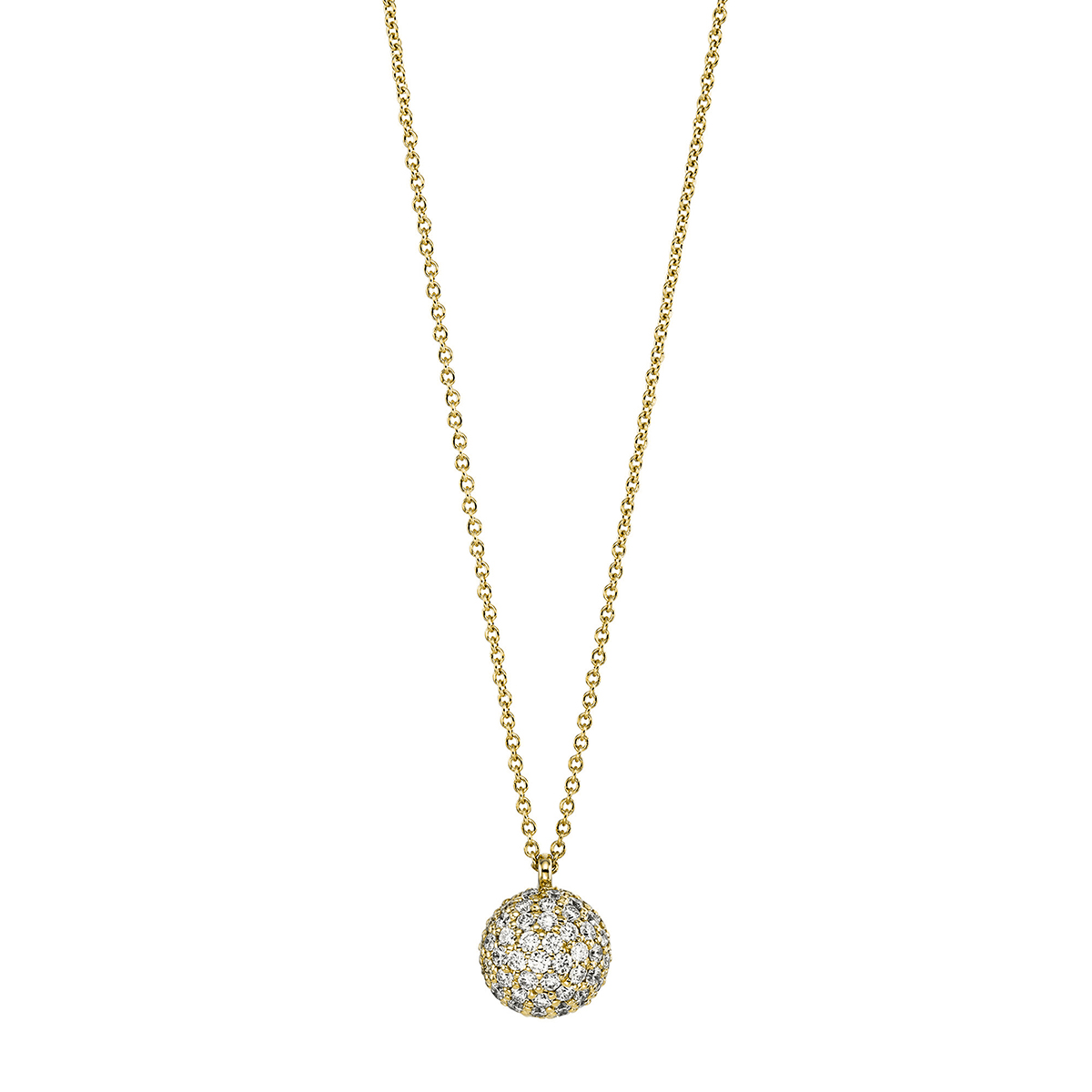 Collier  18kt Gelbgold mit Öse mit 0,21ct Diamanten