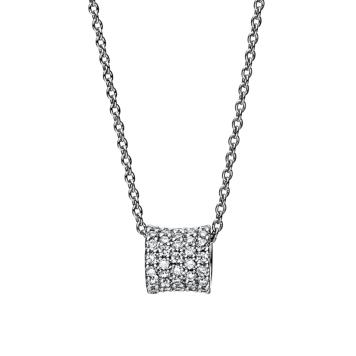 Collier  18kt Weißgold mit 0,16ct Diamanten