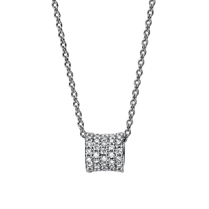 Collier  18kt Weißgold mit 0,16ct Diamanten