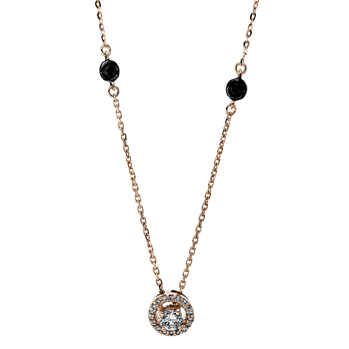 Collier  14kt Rotgold mit 0,25ct Diamanten