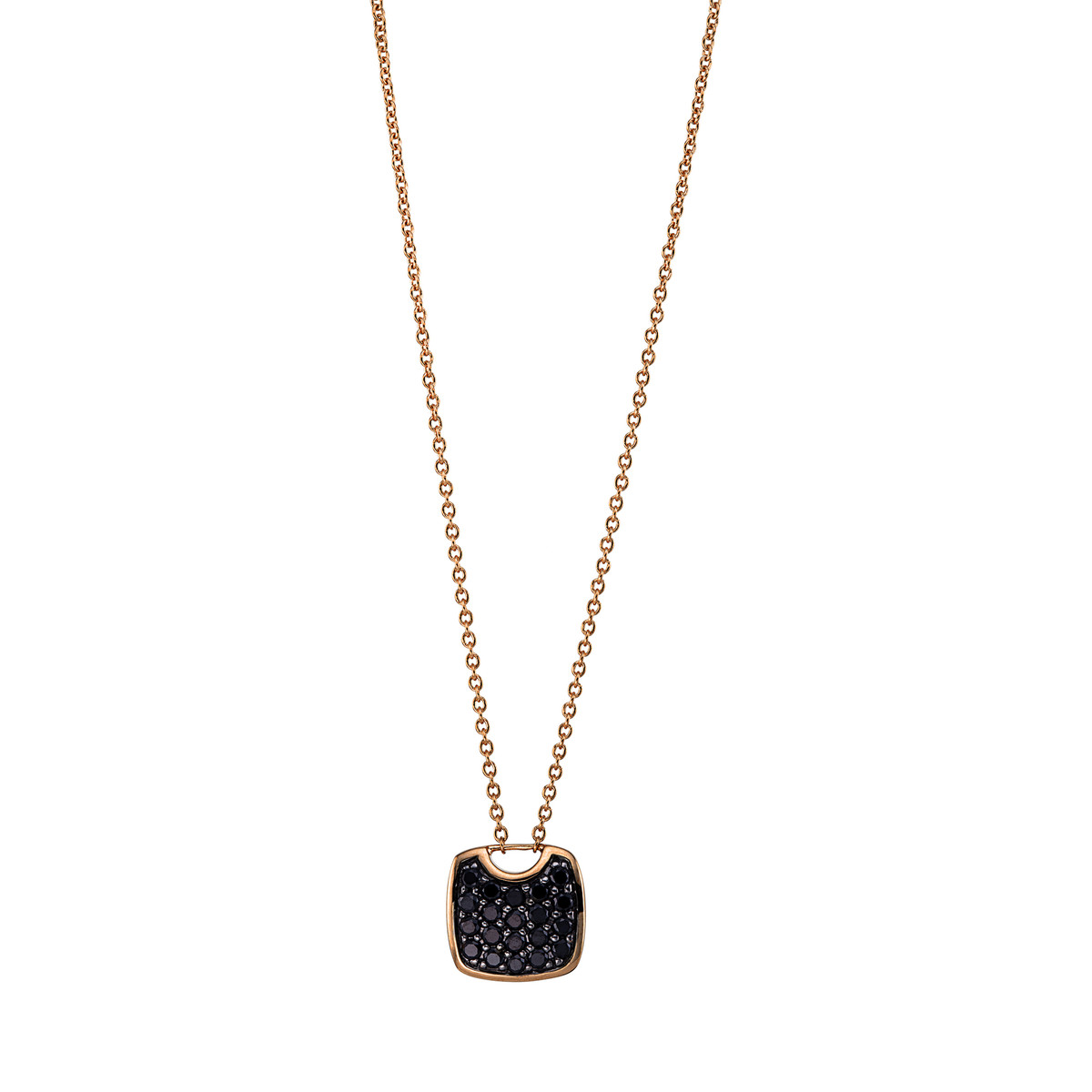 Collier  18kt Rotgold Fassung schwarz rhodiniert mit 0,29ct Diamanten