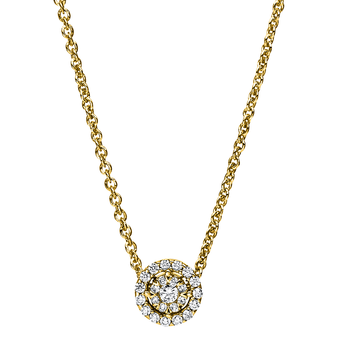 Collier  14kt Gelbgold mit 0,30ct Diamanten