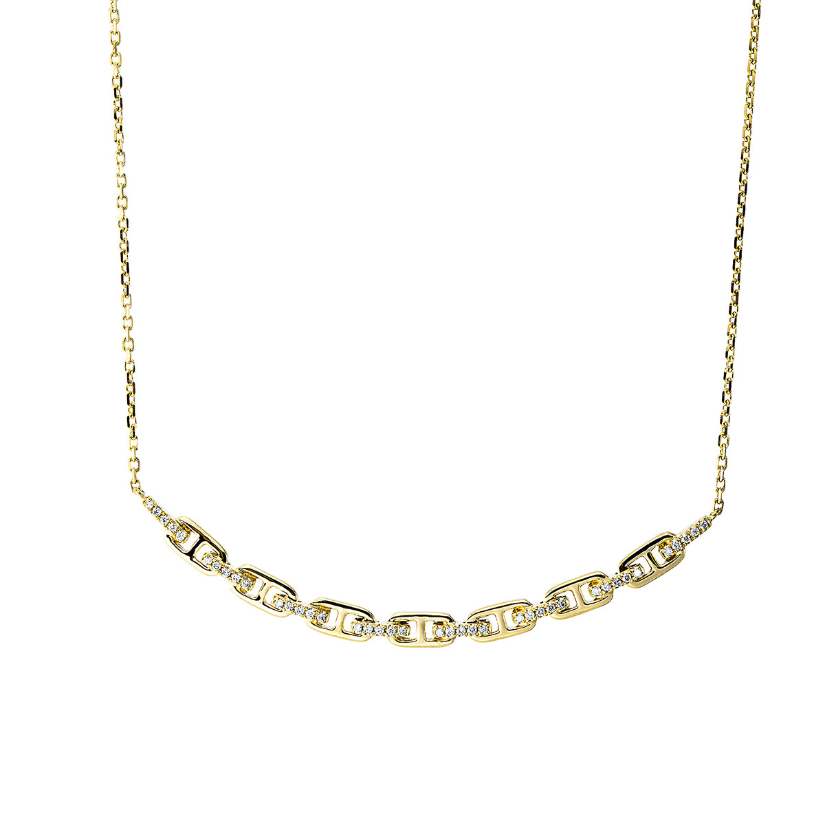 Collier  18kt Gelbgold mit 0,16ct Diamanten