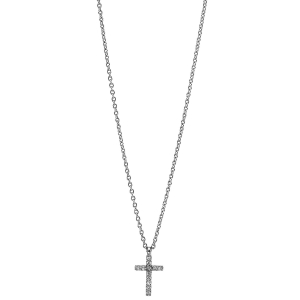 Collier 18 kt WG Kreuz, mit Öse