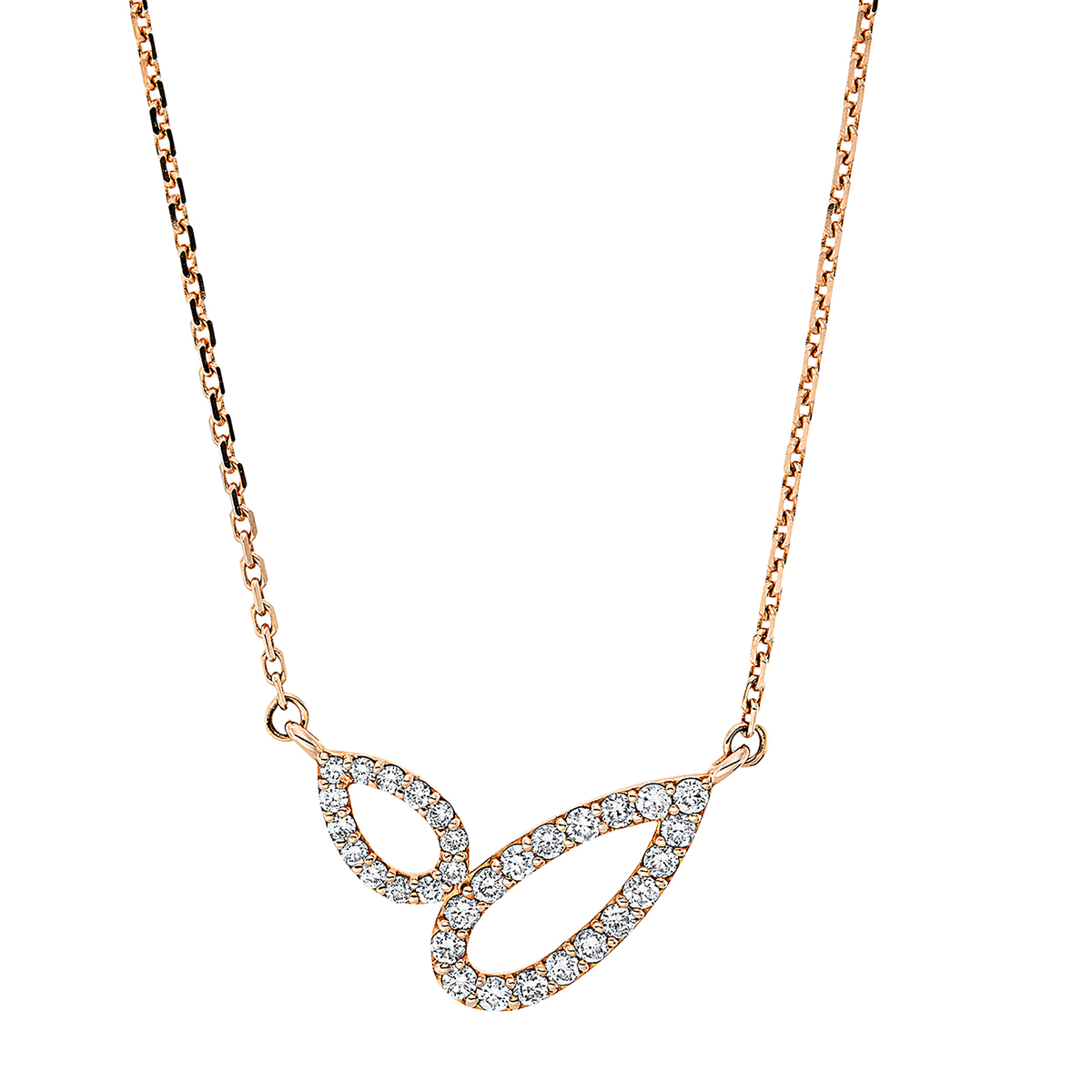 Collier  18kt Rotgold mit 0,22ct Diamanten