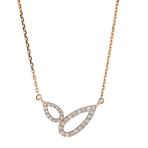 Collier  18kt Rotgold mit 0,22ct Diamanten