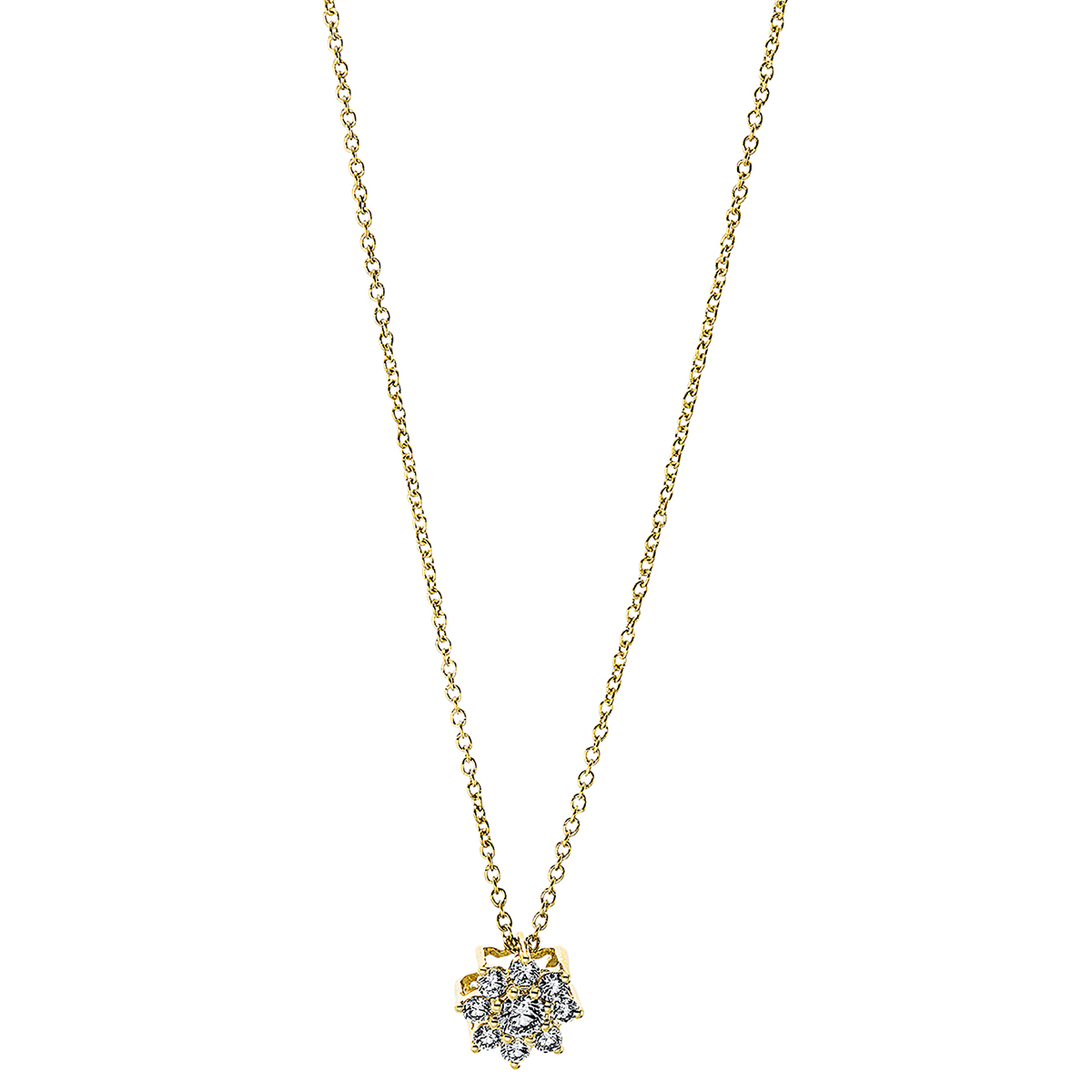 Collier  18kt Gelbgold mit 0,29ct Diamanten