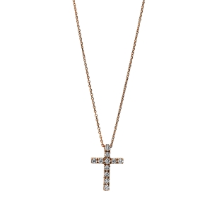 Collier 18 kt GG kreuz