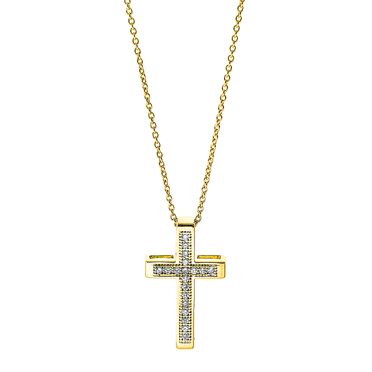 Collier 18 kt GG Kreuz