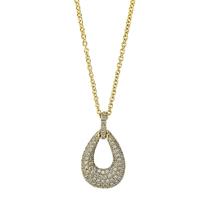 Pavé Collier  18kt Gelbgold mit ZÖ 40 cm + 42.5 cm mit 0,38ct Diamanten