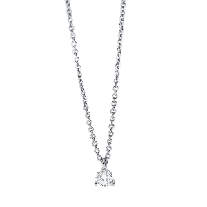 Solitaire Collier 3er-Krappe 18kt Gelbgold mit Öse mit 0,10ct Diamanten