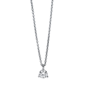 Solitaire Collier 3er-Krappe 18kt Gelbgold mit Öse mit 0,19ct Diamanten