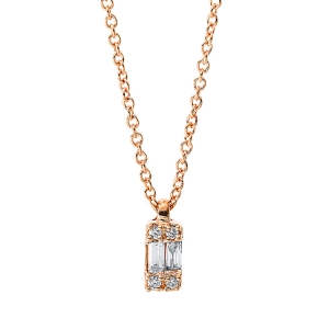 Collier  18kt Rotgold mit 0,08ct Diamanten