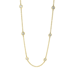 Collier Zarge 18kt Gelbgold mit 0,99ct Diamanten