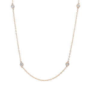 Collier Zarge 18kt Gelbgold mit ZÖ 38 cm + 41 cm mit 0,10ct Diamanten