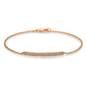 Armband  18kt Rotgold mit 0,39ct Diamanten