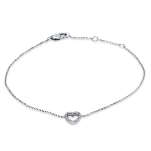 Armband 18 kt WG Herz