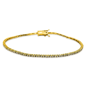 Tennisarmband  18kt Gelbgold mit 1,02ct Diamanten