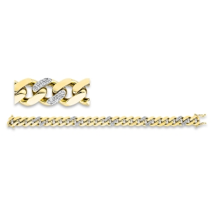 Armband  18kt Gelbgold / Weißgold mit 0,61ct Diamanten