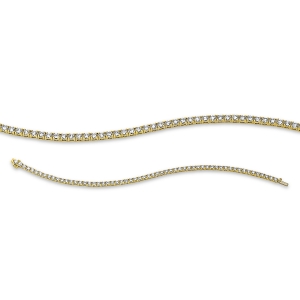 Tennisarmband 4er-Krappe 18kt Gelbgold mit 4,72ct Diamanten