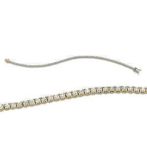 Tennisarmband 4er-Krappe 18kt Gelbgold mit 1,00ct Diamanten