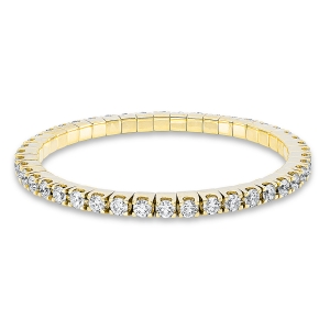 Armband  18kt Gelbgold Flex-Band, variabel mit 8,06ct Diamanten