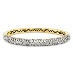 Pavé Armreif  18kt Gelbgold mit 6,08ct Diamanten