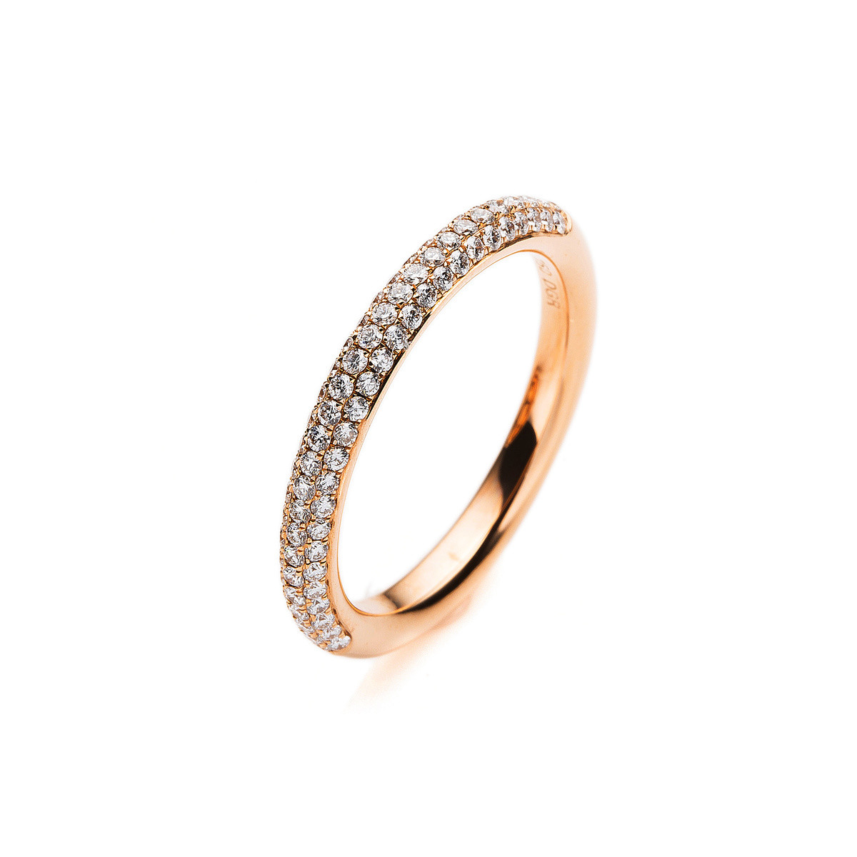 Pavé Ring  18kt Rotgold mit 0,41ct Diamanten