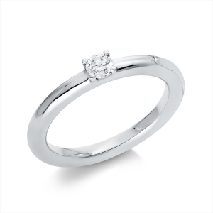 Solitaire Ring 4er-Krappe 14kt Rotgold mit 0,20ct Diamanten