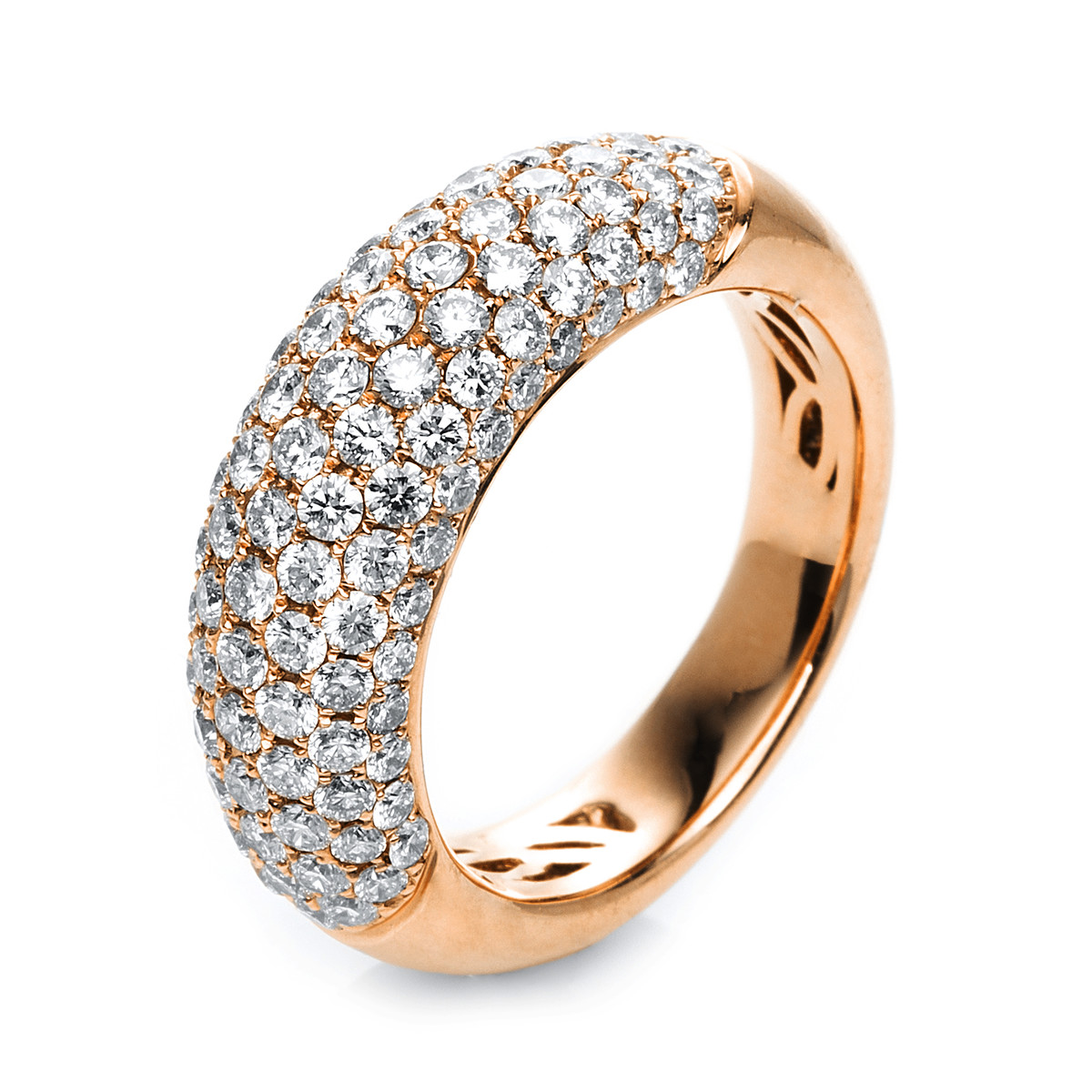 Pavé Ring  18kt Rotgold mit 1,93ct Diamanten