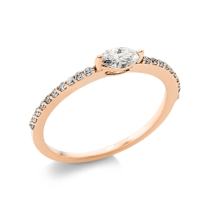 Ring  18kt Rotgold mit 0,35ct Diamanten