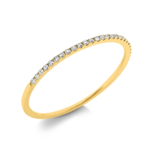 Memoire halb Ring  18kt Gelbgold mit 0,08ct Diamanten