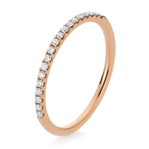 Memoire halb Ring  18kt Rotgold mit 0,15ct Diamanten