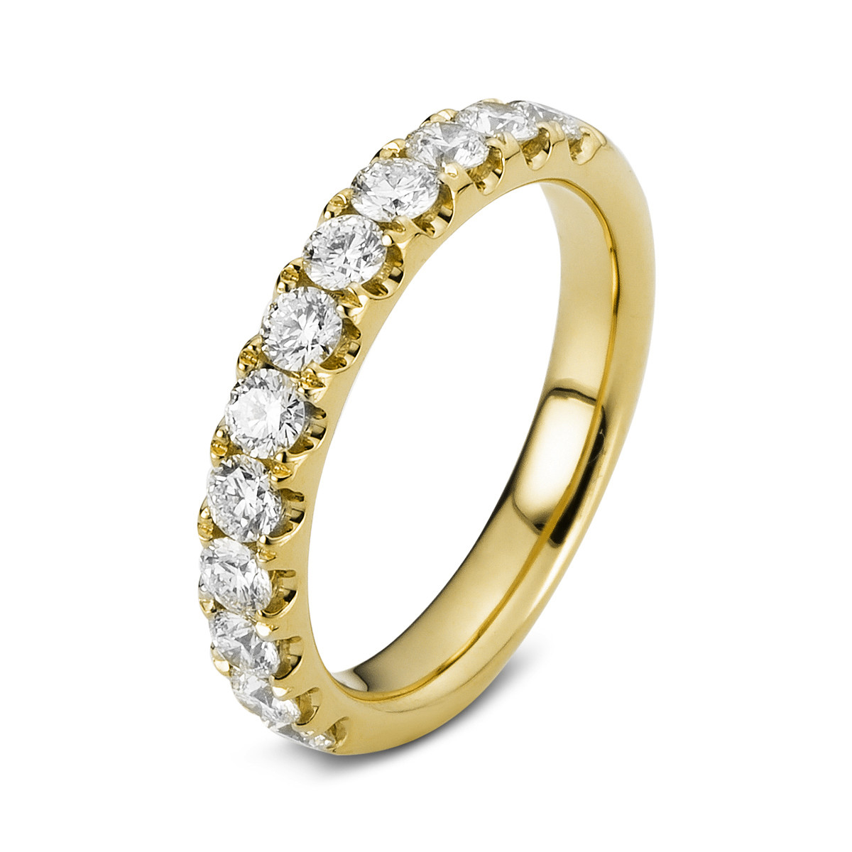 Memoire halb Ring  14kt Gelbgold mit 0,97ct Diamanten