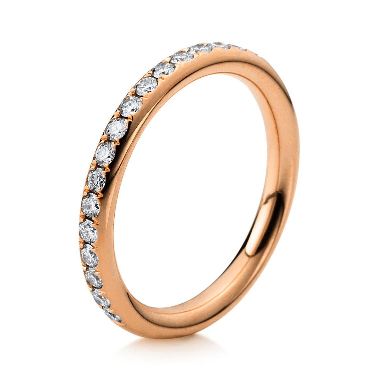 Memoire halb Ring  18kt Rotgold mit 0,41ct Diamanten