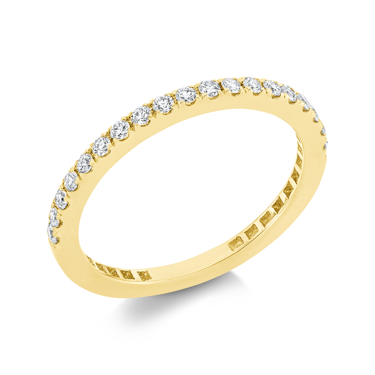 Memoire halb Ring  18kt Gelbgold mit 0,25ct Diamanten