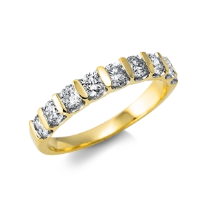 Memoire halb Ring  18kt Gelbgold mit 1,00ct Diamanten