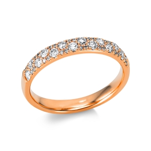 Memoire halb Ring  18kt Gelbgold mit 0,45ct Diamanten