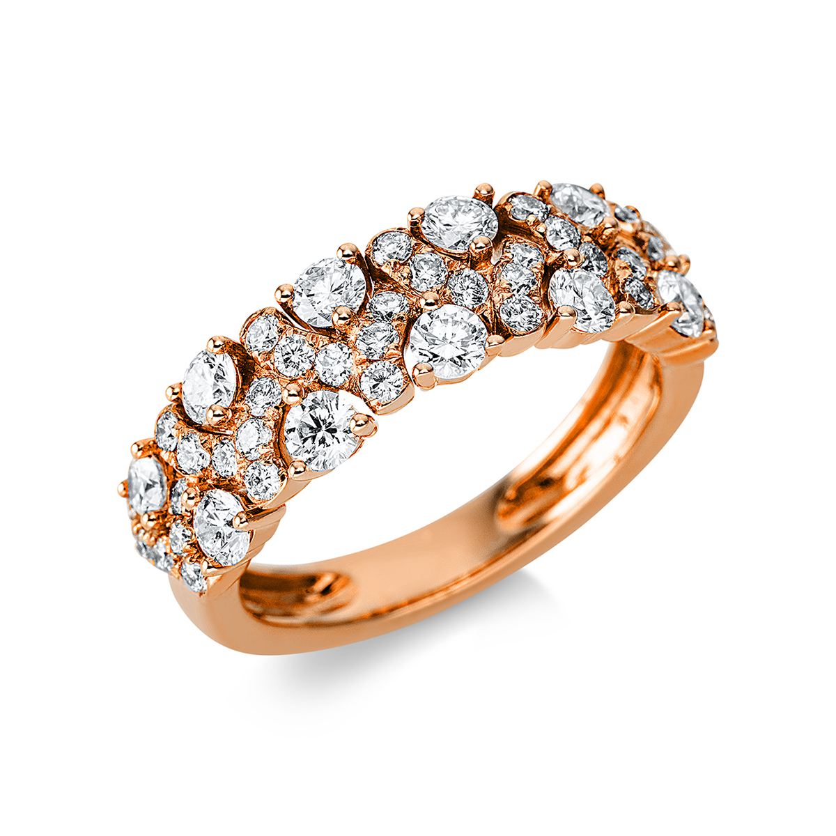 Ring  18kt Rotgold mit 1,24ct Diamanten