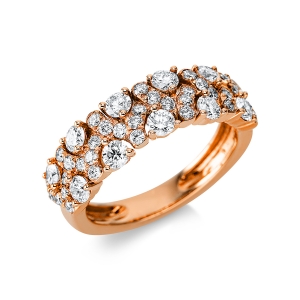 Ring  18kt Rotgold mit 1,24ct Diamanten